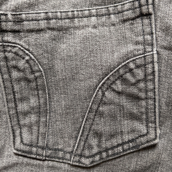 Zara TRF Slate Grey Low Rise Flared Jeans. Raised Stripes. Authentic Y2K, 0 - Picture 7 of 15